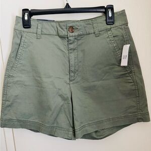 High Waisted Gap Olive Green Cargo Shorts